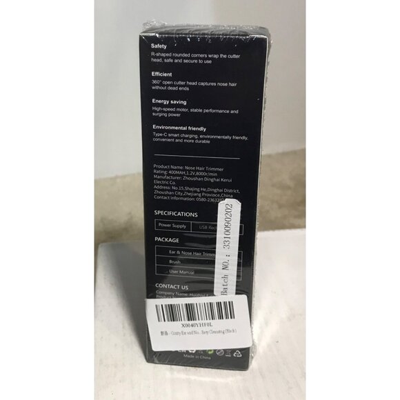 Nose & Ear Hair Trimmer With Safety Cone Design & Washable Head Sealed - Picture 3 of 5